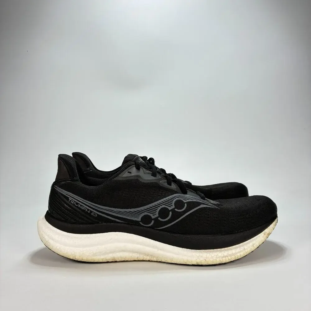 Saucony Triumph 20 Black White Athletic Running Shoes S21023-200 Men's Size 12